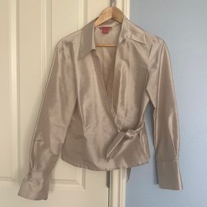 Dressy wrap shirt